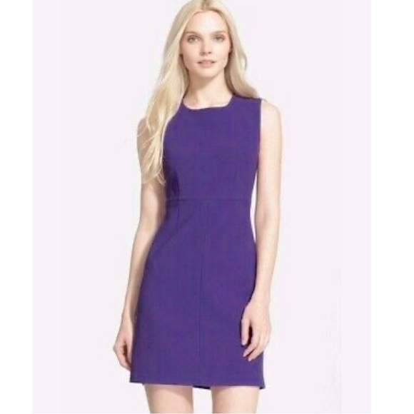 Diane Von Furstenberg Dresses & Skirts - Diane Von Furstenberg Carpreena Mini Chrome A Line Sheath Dress Purple Size 12